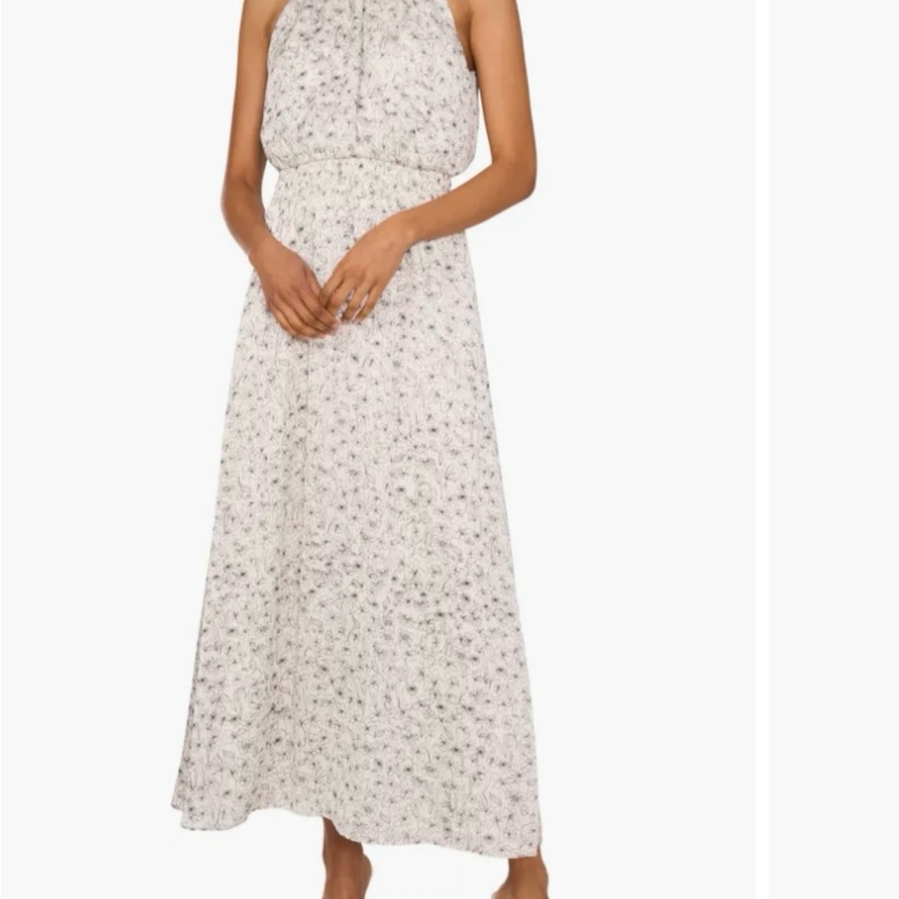 Vince Camuto Cream and Black Patterned Dress